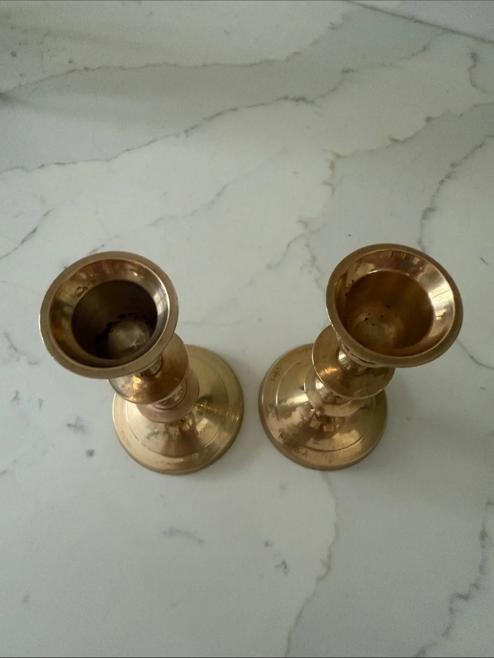 Vintage Brass Candlestick Set of 2